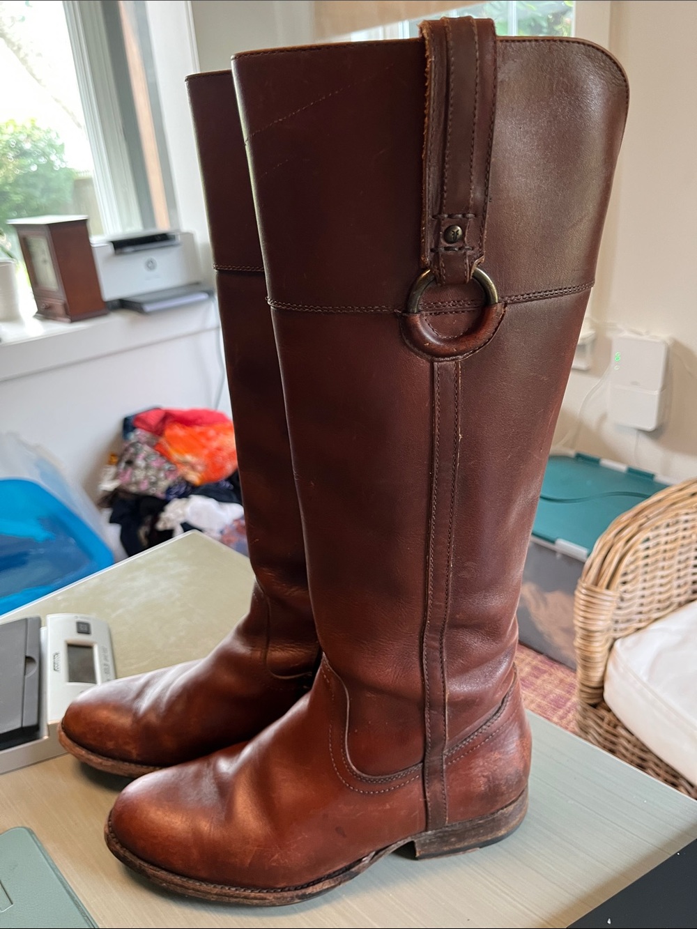 Frye Tall Riding Boots Ring Sz 8.5